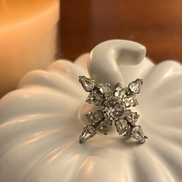 ✨ Vintage 1950s Rhinestone Starburst Brooch ❤️ - Picture 5 of 14